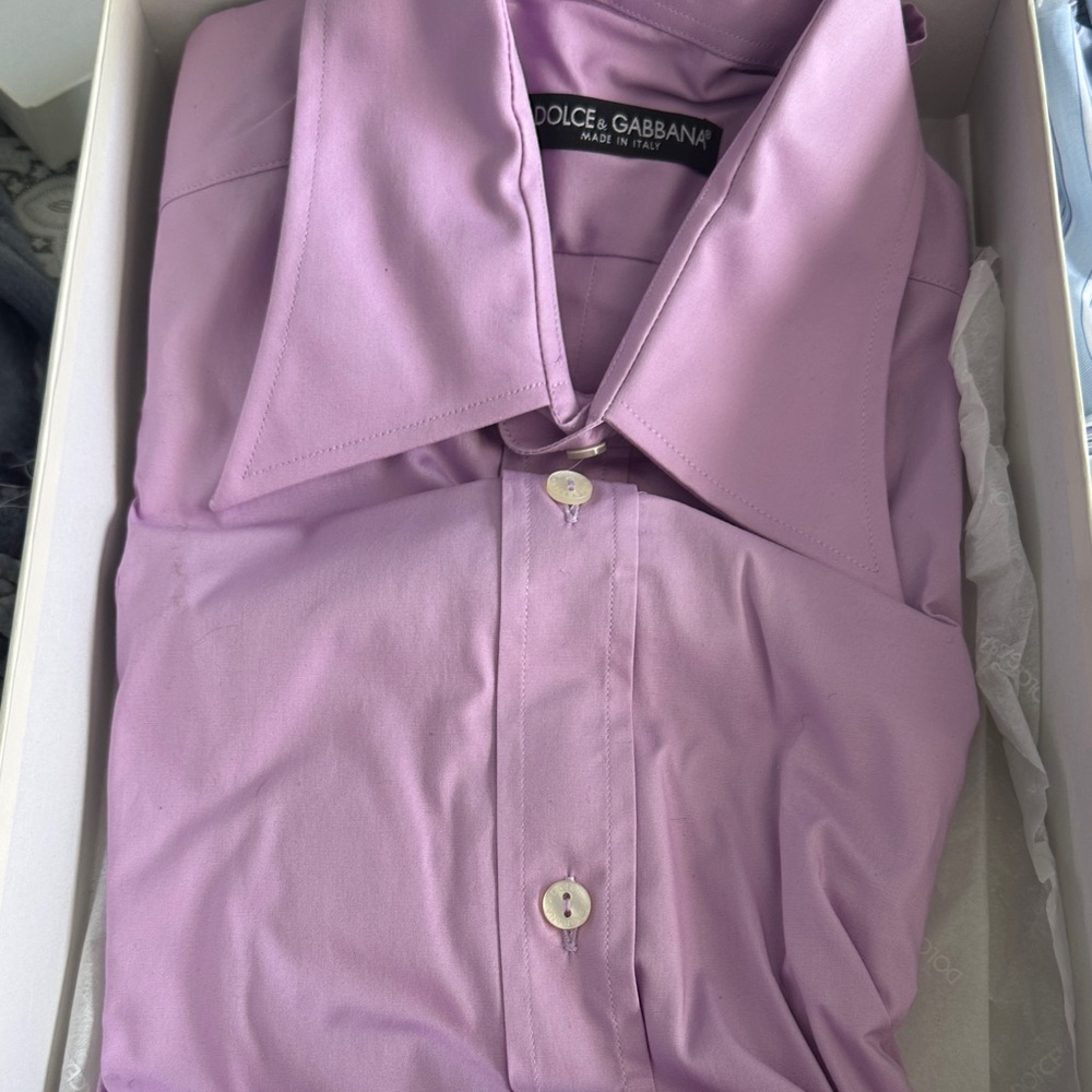 Brand new Dolce & Gabbana Men's Lilac Dress Shirt Sz 15.5